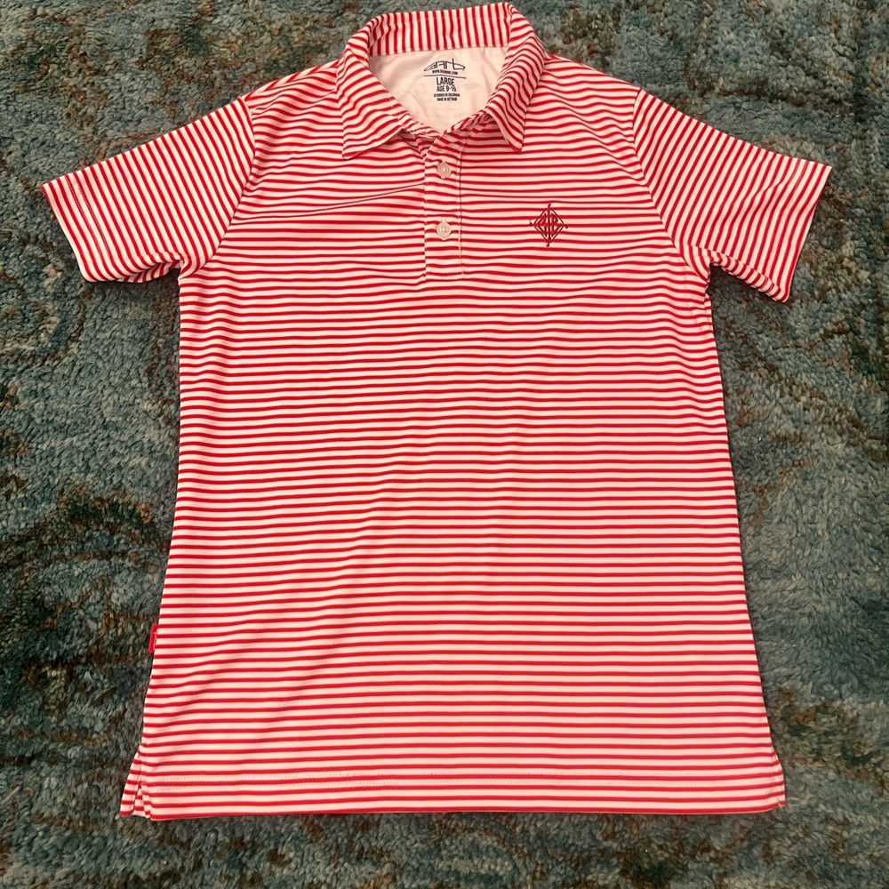 Garb Golf Polo Shirt Youth Large Interlachen Country Club ICC Red Stripes